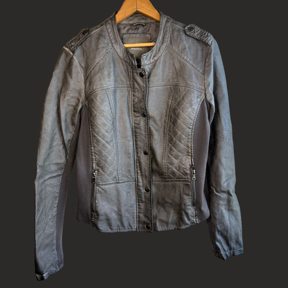 Vintage Y2K Maurices Faux Leather Moto Jacket